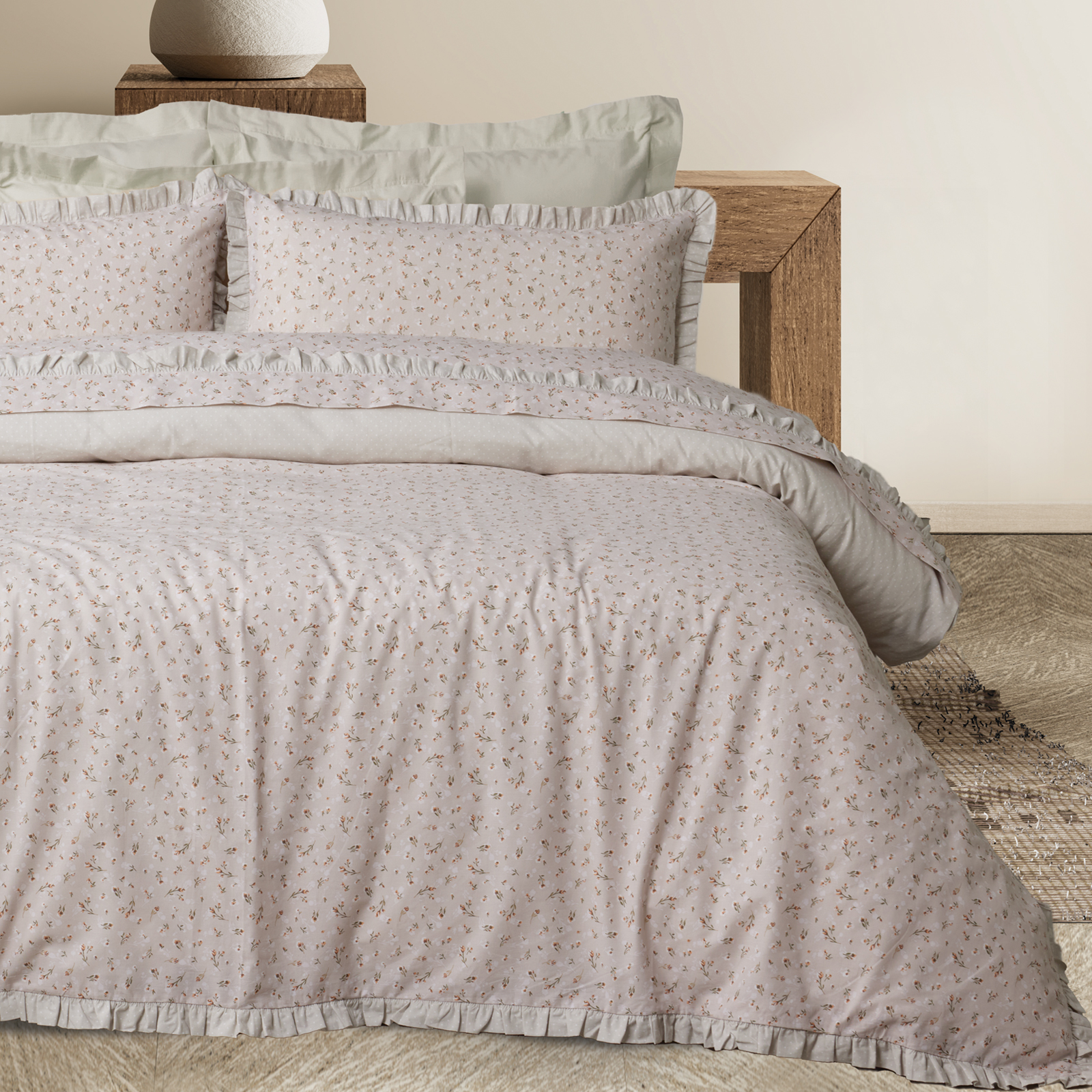 Das home σετ παπλωματοθηκη υπερδιπλη daily 3178 beige 220χ240