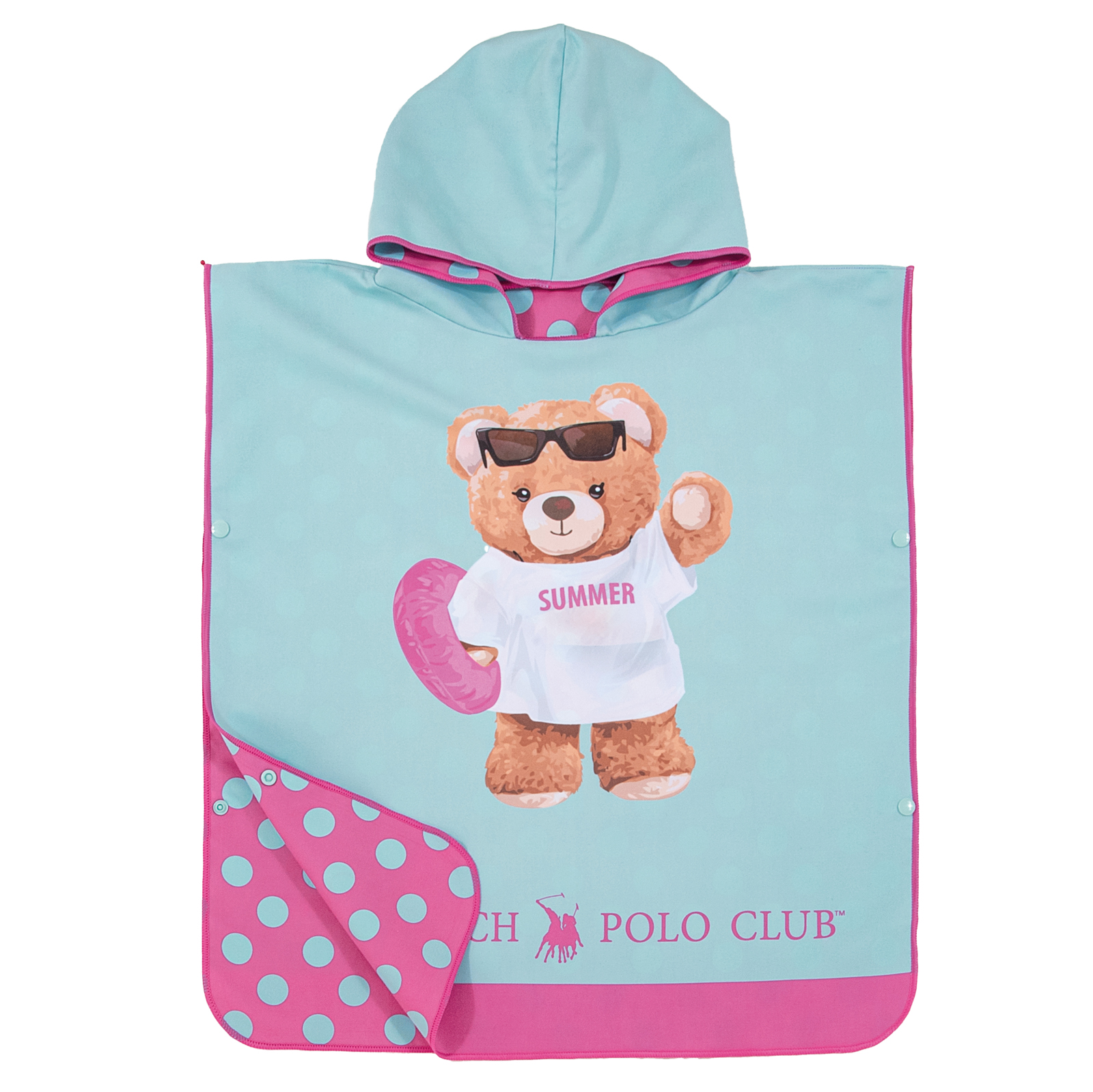 Greenwich polo club junior ποντσο θαλασσησ 50χ115 5223 fuscia, mint