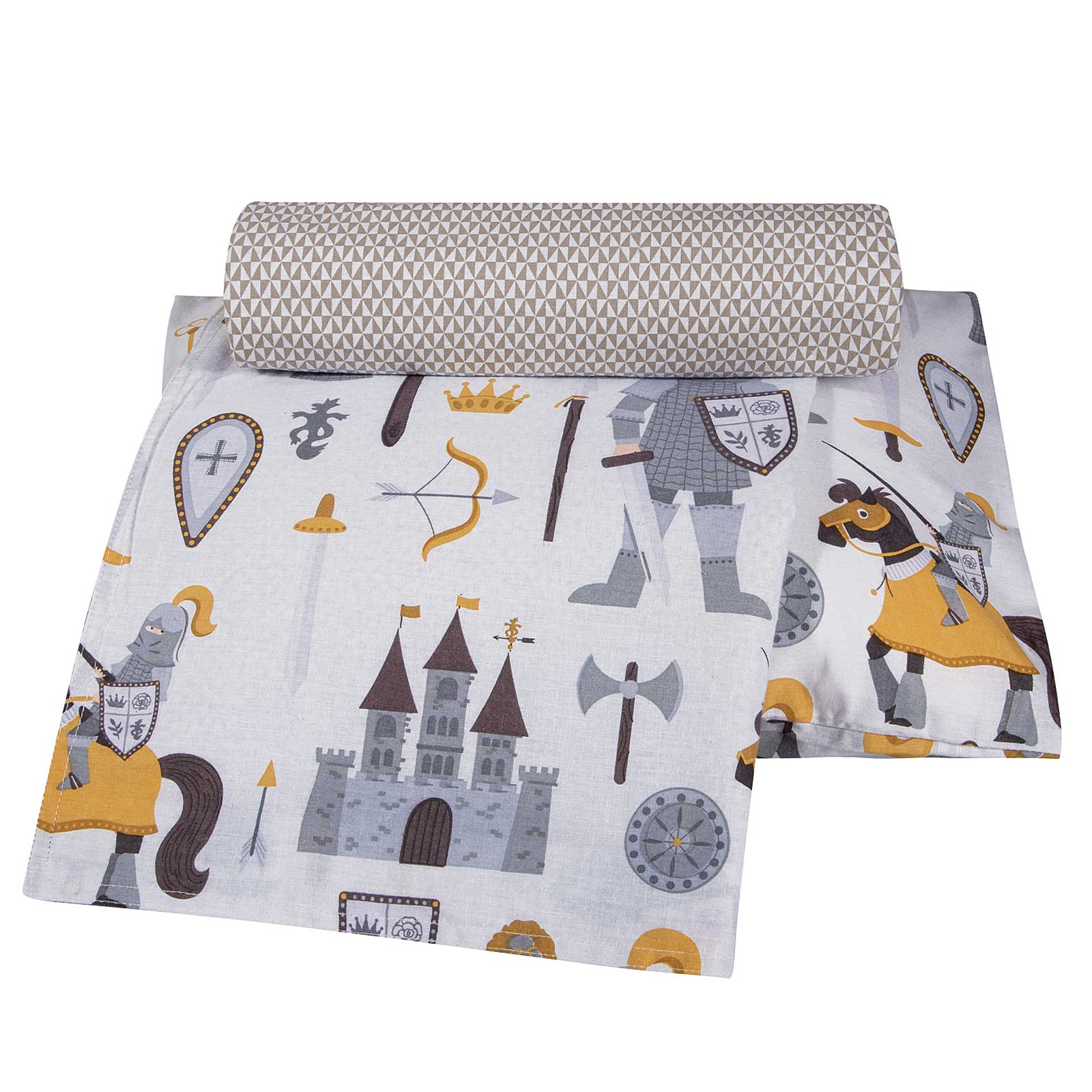 Greenwich polo club σετ σεντονια κουνιασ essential 8861 cream, grey 130χ170