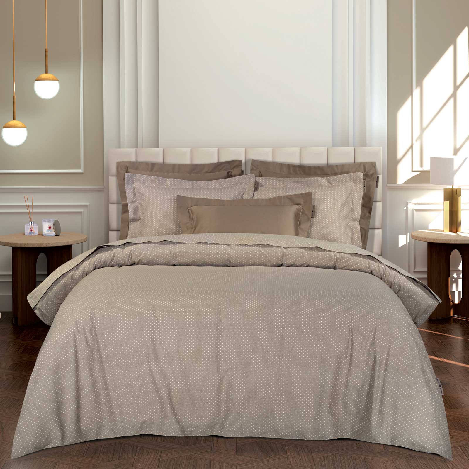 Greenwich polo club παπλωματοθηκη υπερδιπλh 220x240 loft 2392 taupe