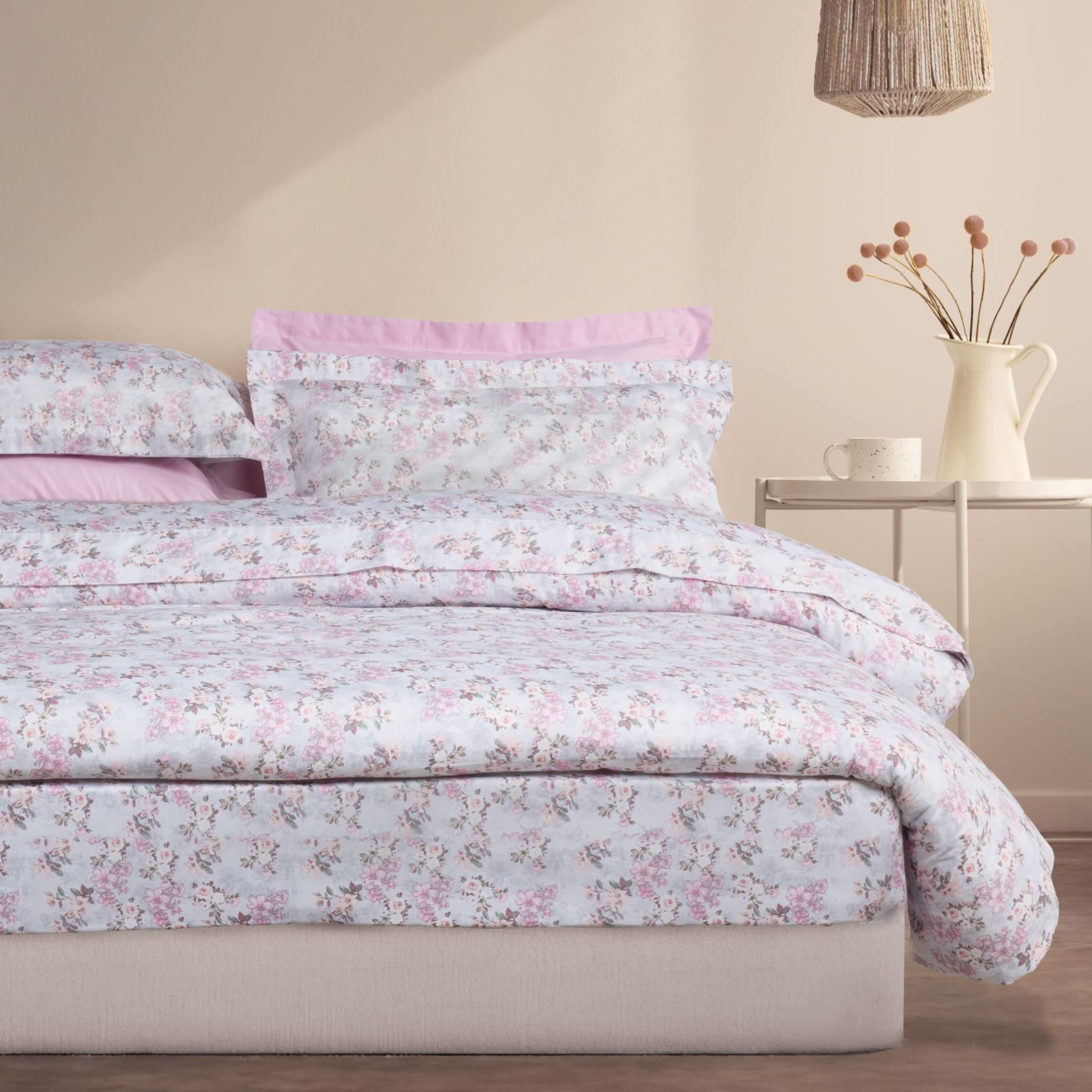 Das home σεντονια σετ king executive 1724 grey, pink 260χ280