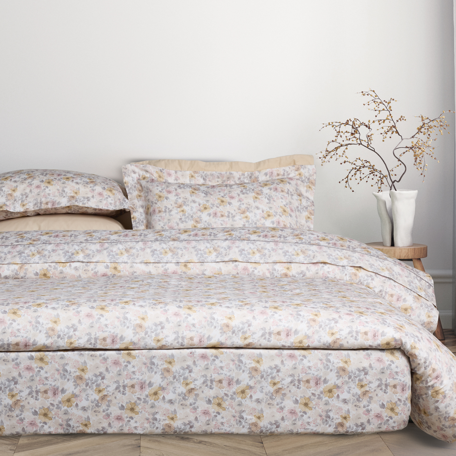 Das home σεντονια σετ king prestige 1720 grey, taupe 260χ280