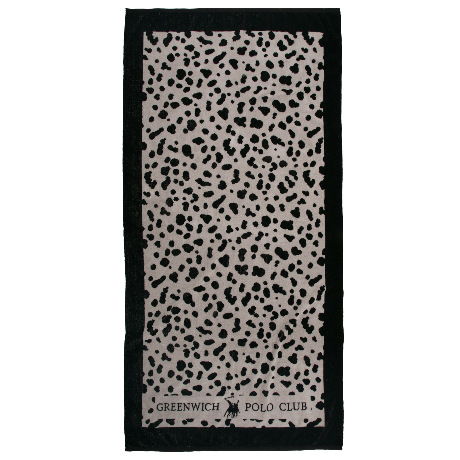 Greenwich polo club πετσετα θαλασσησ 90χ180 essential 5237 black, taupe