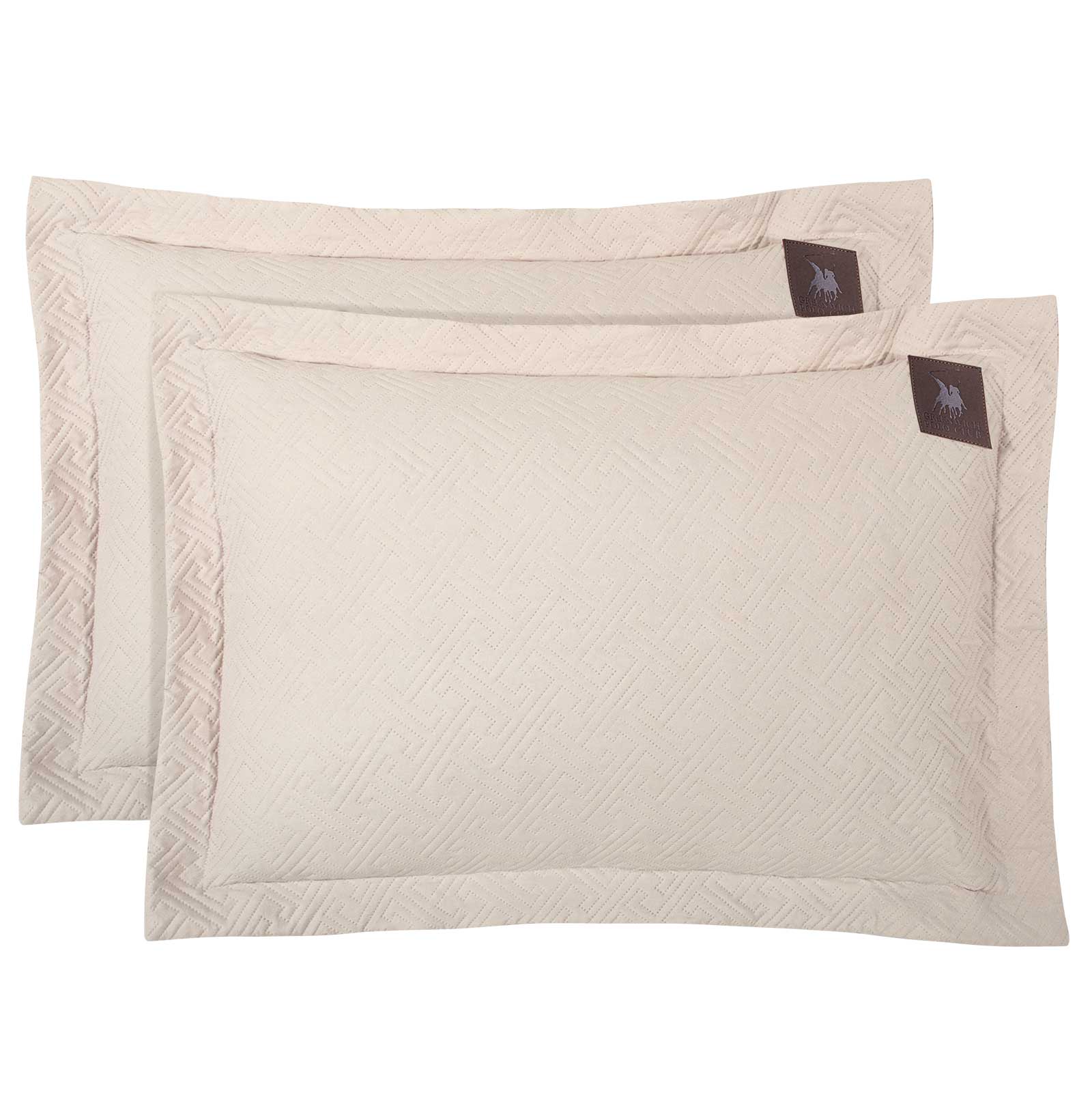 Greenwich polo club ζευγοσ μαξιλαροθηκεσ essential 4451 beige 50χ70+5