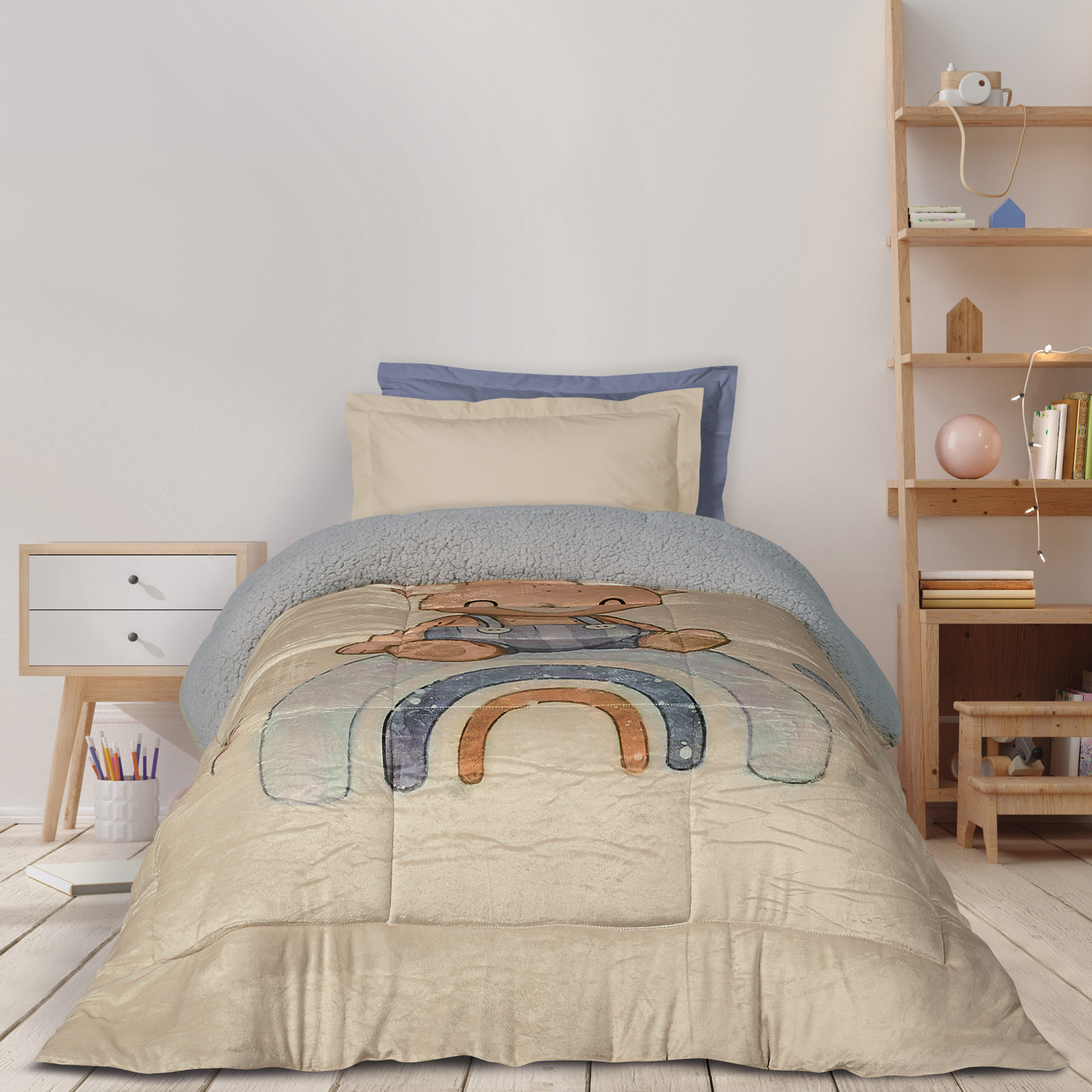 Das kids κουβερτοπαπλωμα 160χ220 4925 beige, grey
