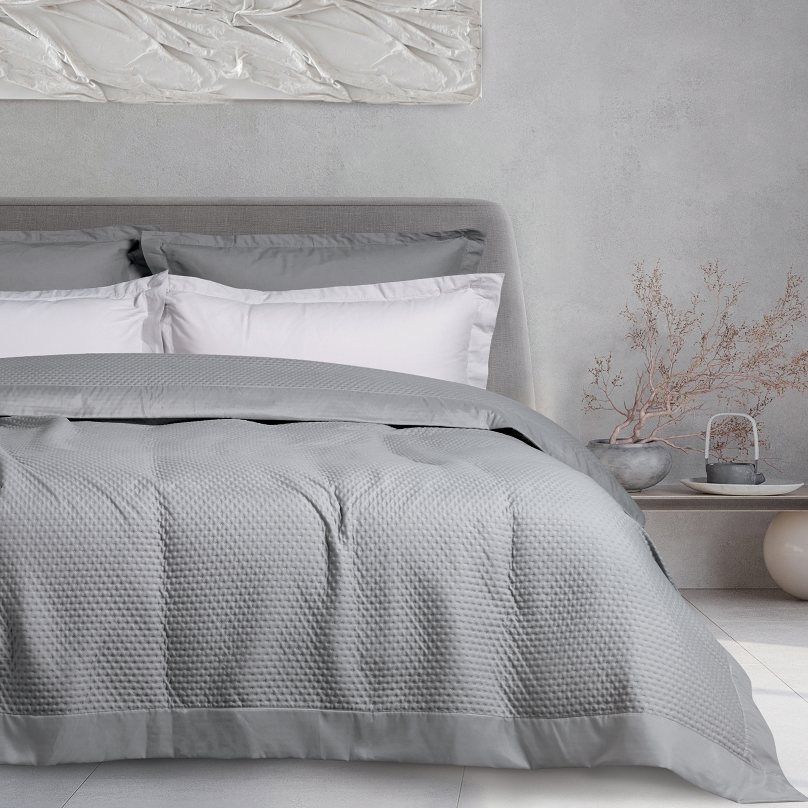 Das home κουβερλι υπερδιπλο happy 9635 grey 220χ240