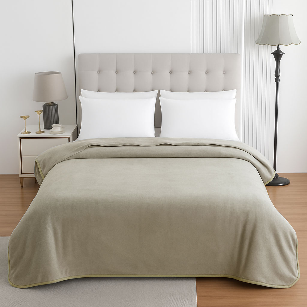 Κουβέρτα Le Blanc Βελουτέ 550gr Μονή 160x220 Elephant