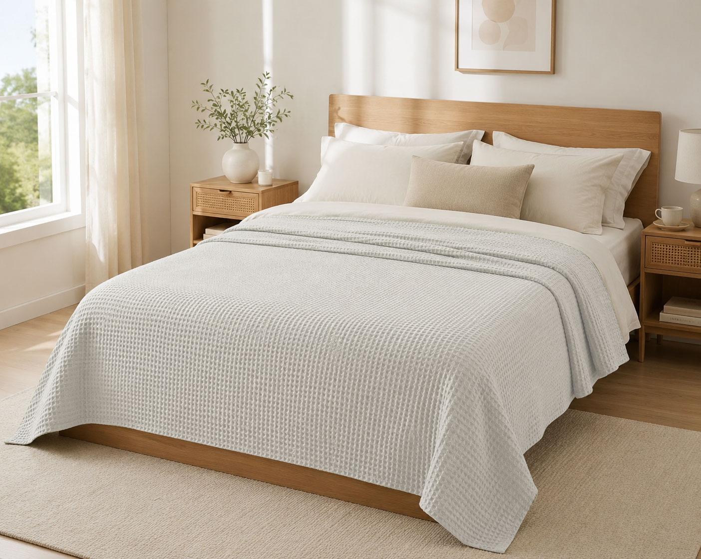 Κουβέρτα Πικέ LeBlanc Reactive Sanforized Cotton 100% Υπέρδιπλη 230x250 White