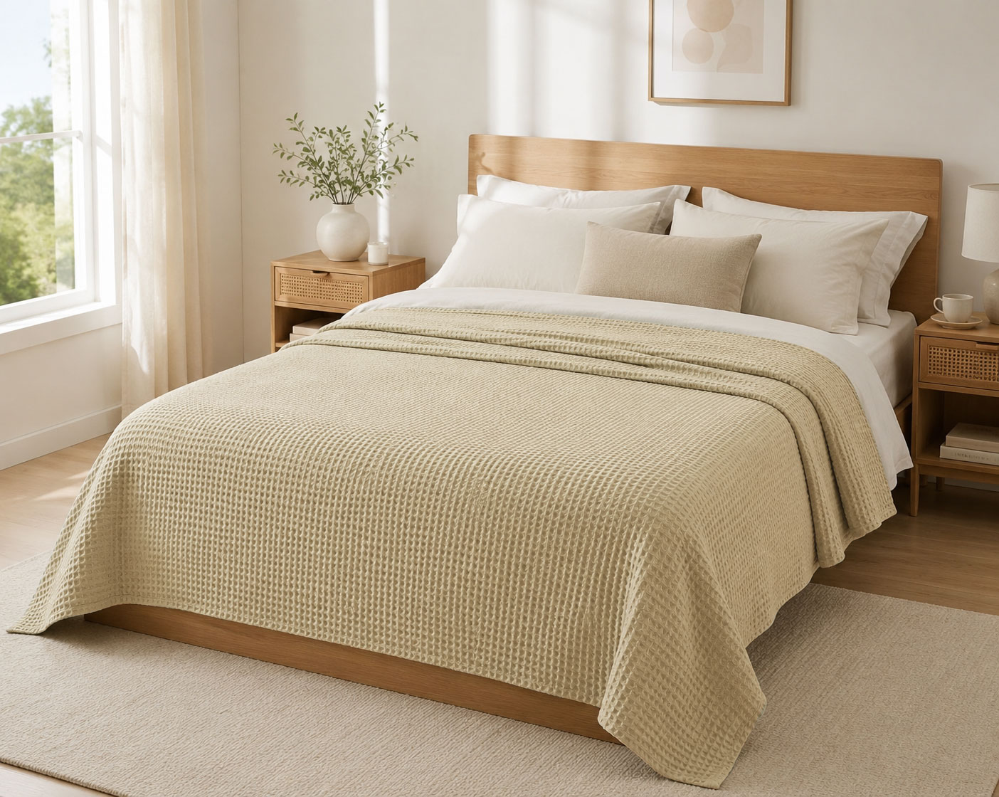 Κουβέρτα Πικέ LeBlanc Reactive Sanforized Cotton 100% Υπέρδιπλη 230x250 Cuppuccino