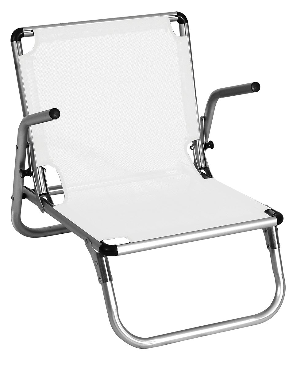 KATOIKEIN DECO Λευκή Πτυσσόμενη Καρέκλα Με Αλουμίνιο Σκελετό , 62(W) X 51(D) X 50(H)cm