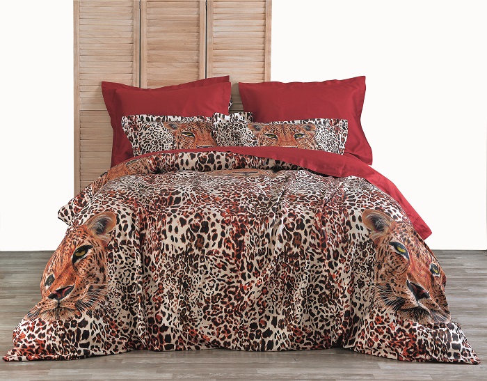MAKIS TSELIOS PANTHER ΣΕΤ ΣΕΝΤΟΝΙΑ ΥΠΕΡΔΙΠΛΑ (240x260cm) COTTON SATIN DIGITAL PRINT, MAKIS TSELIOS
