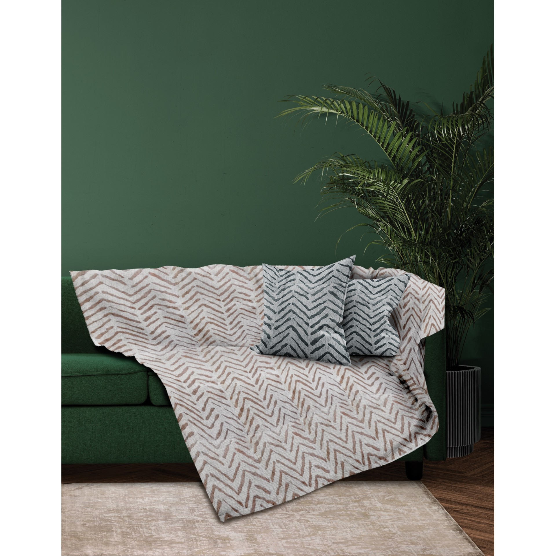 MAKIS TSELIOS Τριθ.ΡΙΧΤΑΡΙ Monza beige 180χ300 100% chenille