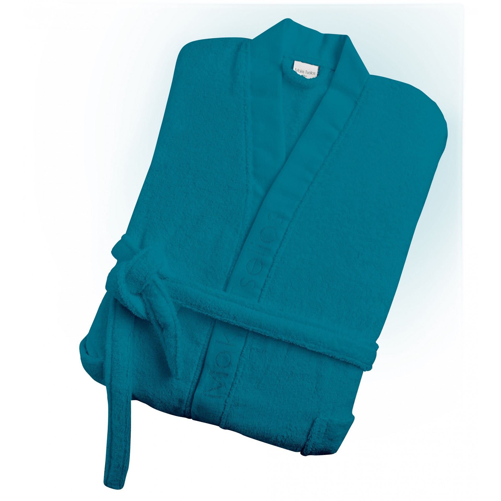 MAKIS TSELIOS Hola7 μπουρνουζι (petrol) xl 420gsm 100% cotton