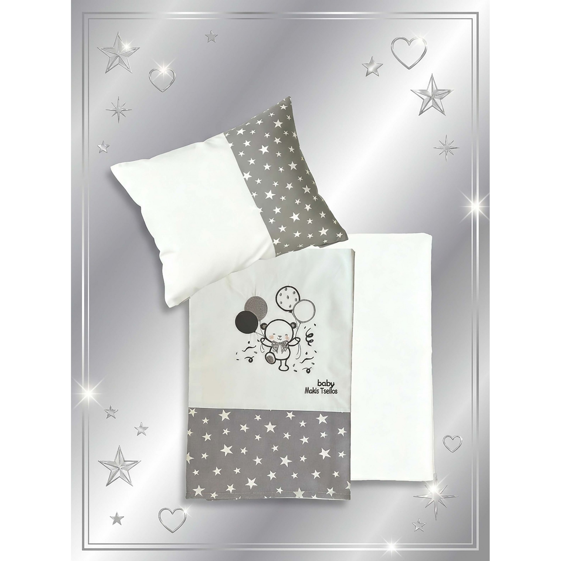 MAKIS TSELIOS COOKIE ΣΕΤ ΣΕΝΤ. BEBE XΛ. 2*120x170cm 30x40cm 100% COTTON