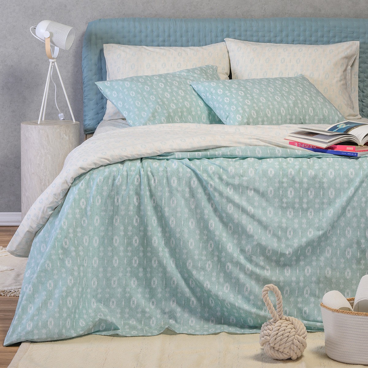 Σετ σεντονια king size river aqua casual line (260x270)