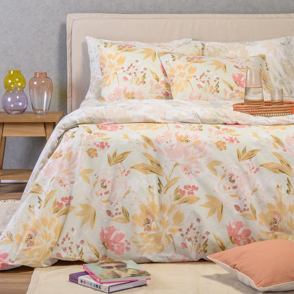 Παπλωματοθηκη υπερδιπλη anabelle aqua casual line (225x245)