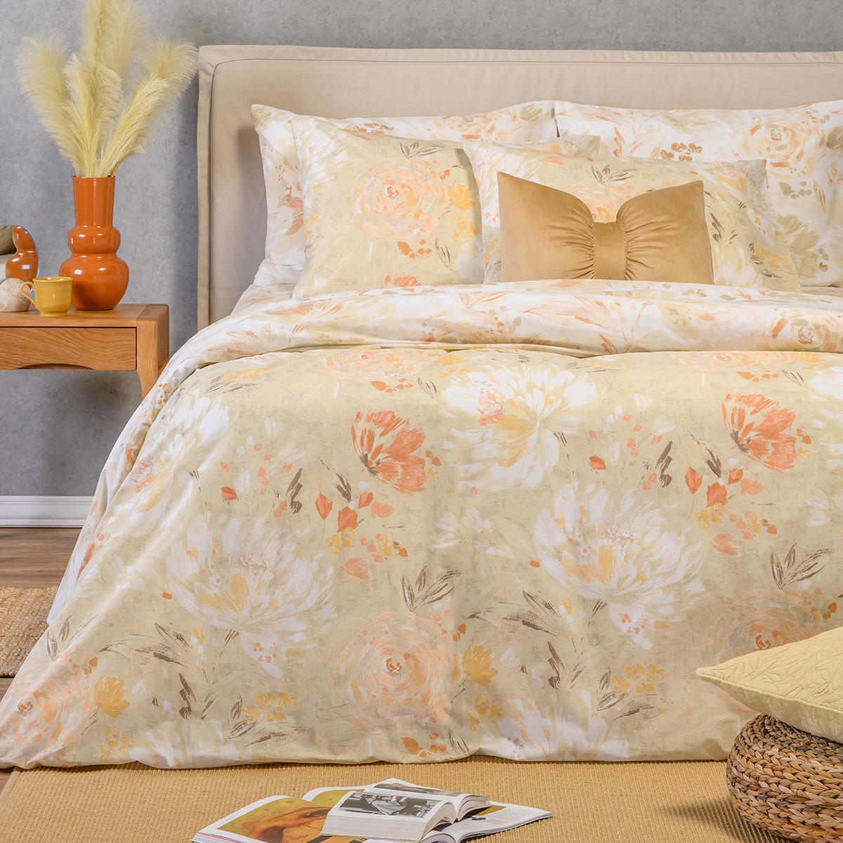 Παπλωματοθηκη υπερδιπλη anabelle beige casual line (225x245)