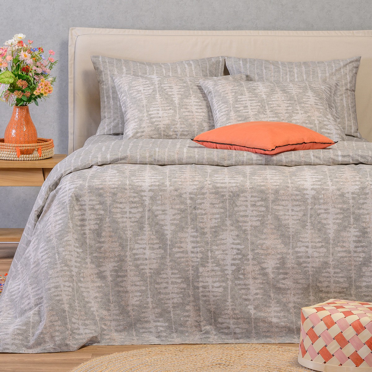 Παπλωματοθηκη υπερδιπλη kai grey casual line (225x245)