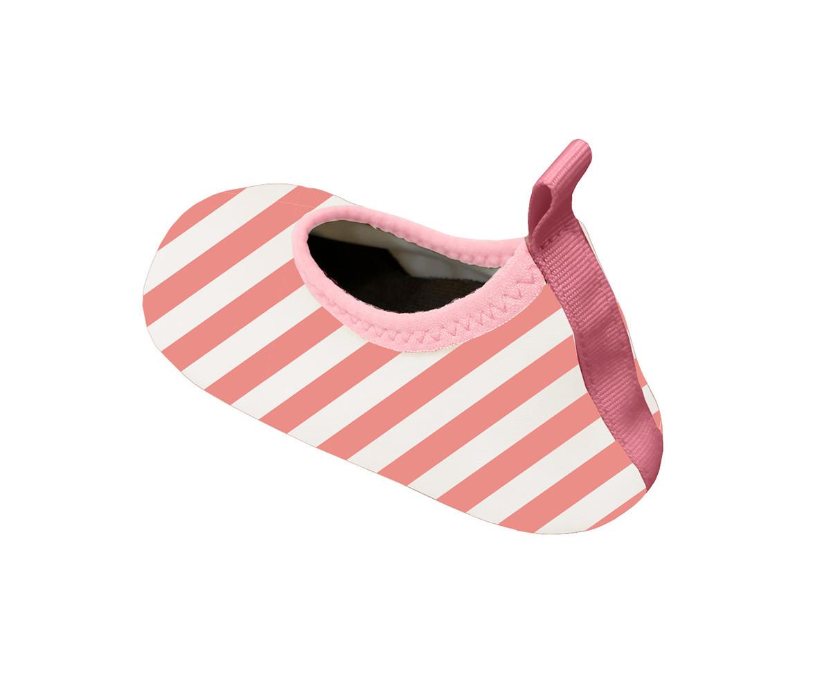 Monnëka Αντιολισθητικά Μποτάκια Παραλίας Stripes Bloom&Blush 22-23 - Monnëka