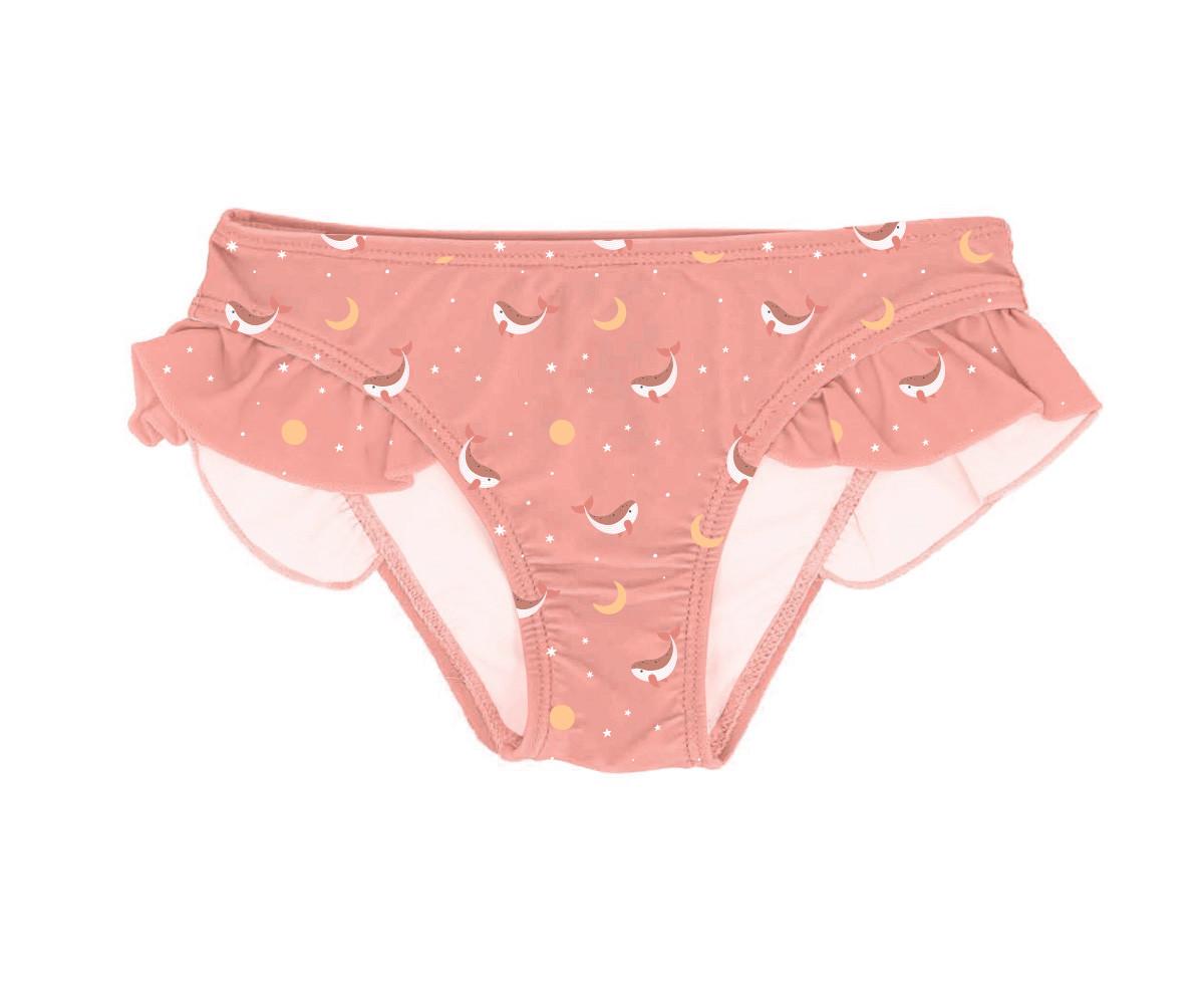 Monnëka Σλιπ Μαγιό με Προστασία από τον Ήλιο Pink Whale 2-3 Ετών - Monnëka