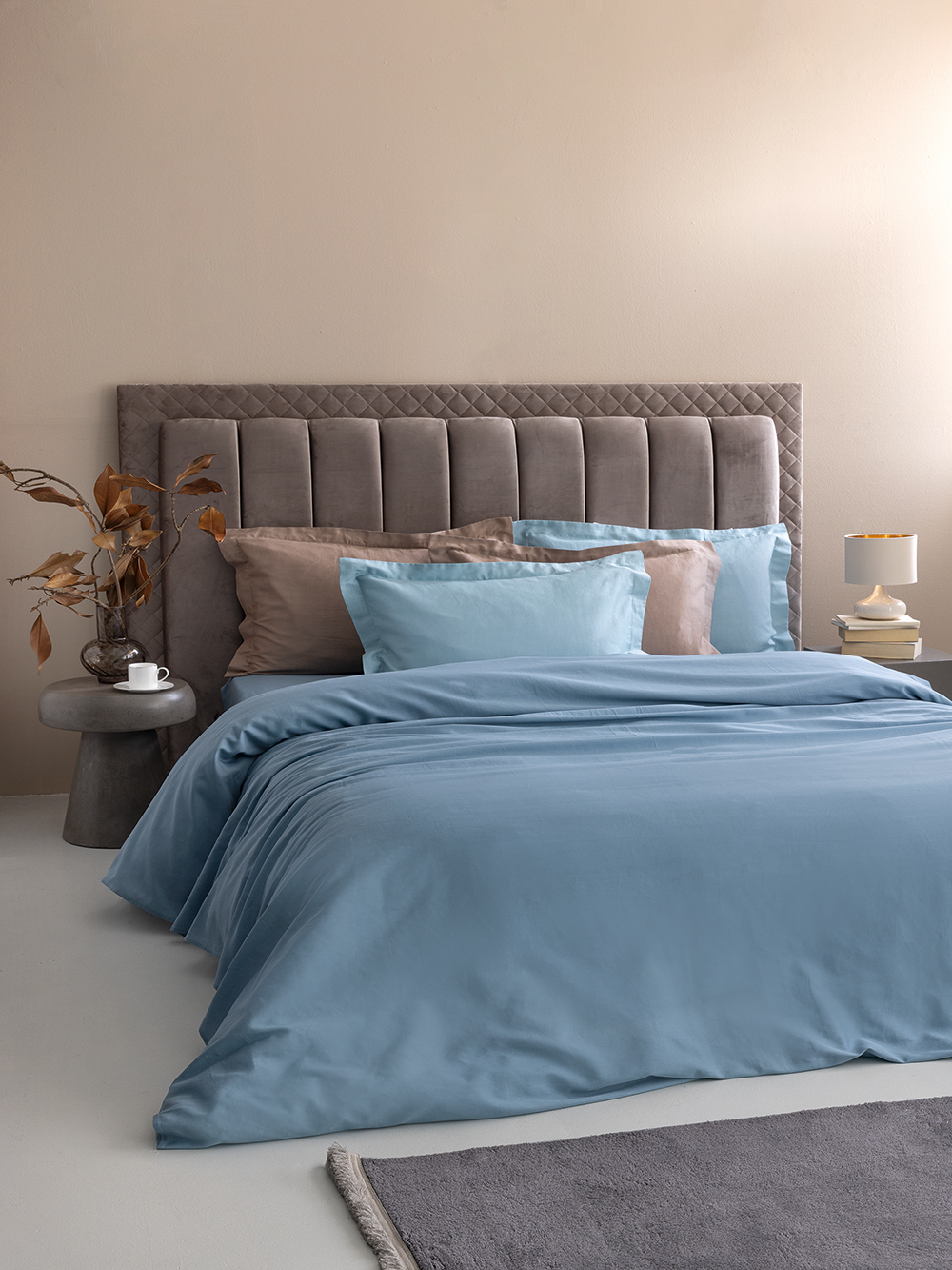 Palamaiki Σετ King Size Σεντόνια 285x270 Posh Sateen DENIM