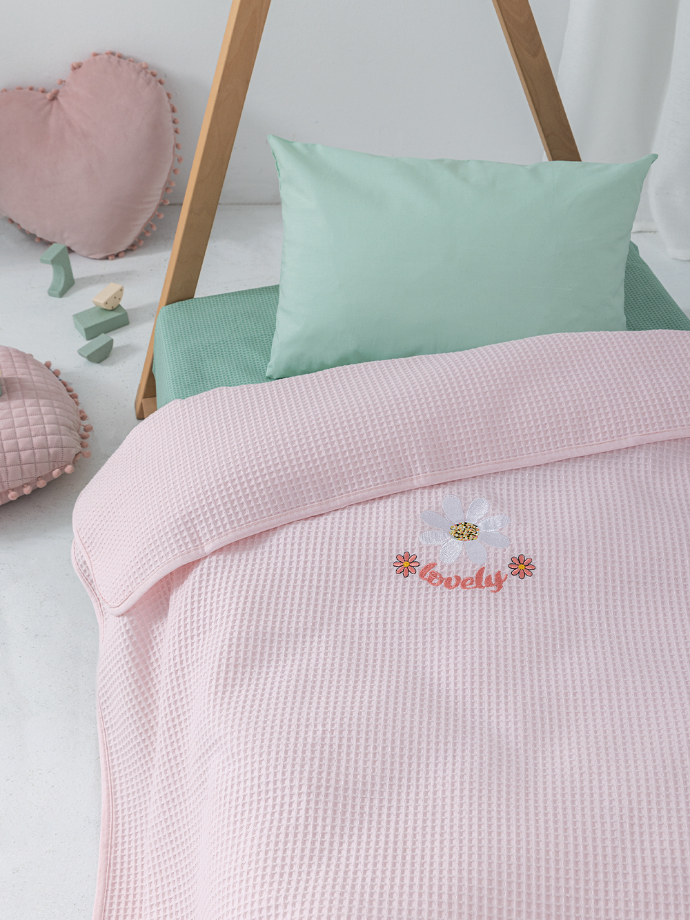 Κουβέρτα Πικέ Κούνιας Baby Blankets 100x150 CANDY/2 PINK