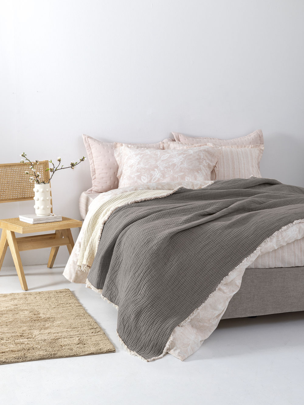 Palamaiki Κουβέρτα muslin 170x240 MOUS GREY