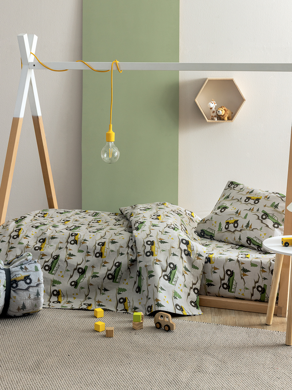 Σετ Μονά Σεντόνια My Kingdom 170×260 MK775 Χωρίς Λάστιχο