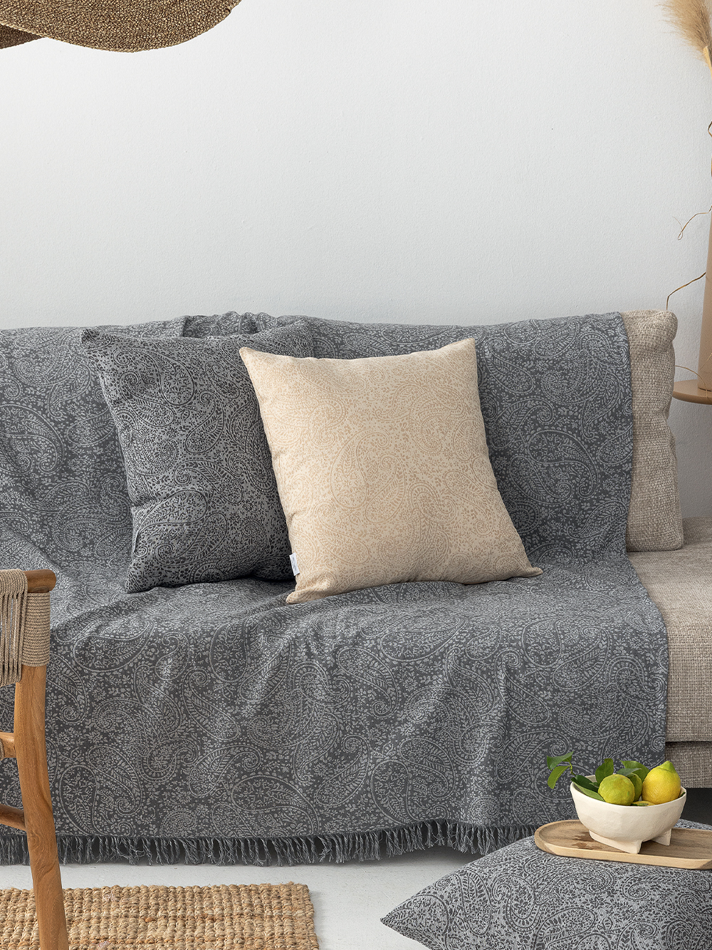 Διακοσμητικη Μαξιλαροθηκη 55x55 SENA BEIGE - Palamaiki 55x55