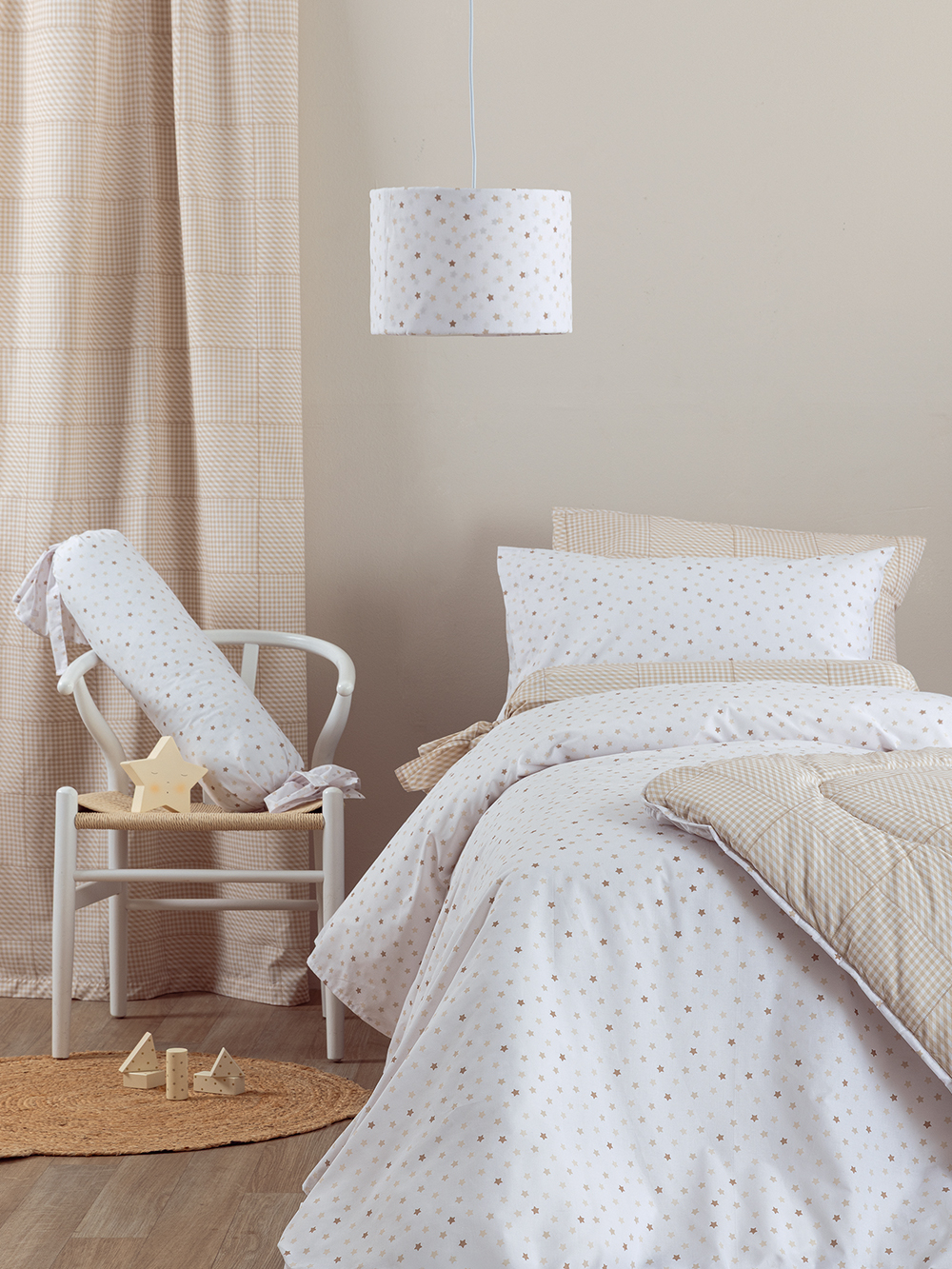 Κουρτίνα Bon Bon 170x270 BB101 (Αστέρια) BEIGE