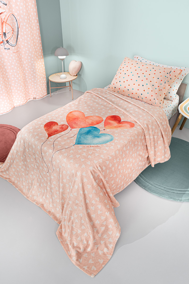 Κουβέρτα Ultra soft Amore Salmon