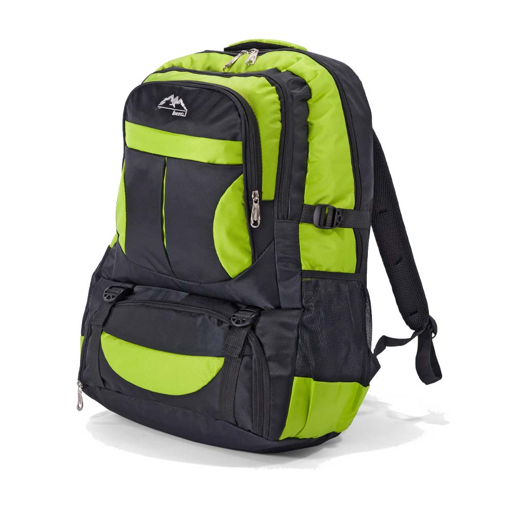 Σακίδιο Εκδρομικό BENZI Μαύρο/Λαχανί BZ5441 38 x 59 x 24 cm