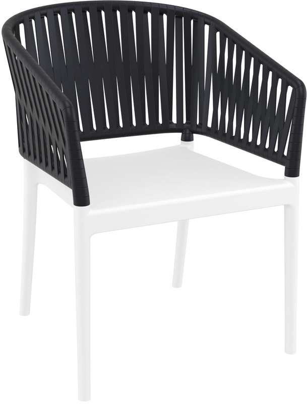 PORTOFINO WHITE/BLACK ΠΟΛΥΘΡΟΝΑ ΠΟΛ/ΝΙΟΥ 58X58X80εκ.