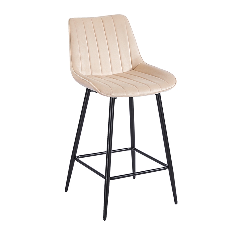ZITA PLUS REPO BEIGE VELVET ΥΦΑΣΜΑ 66εκ. ΣΚΑΜΠΟ ΜΕΤΑΛΛΙΚΟ 48X49X66-96εκ.