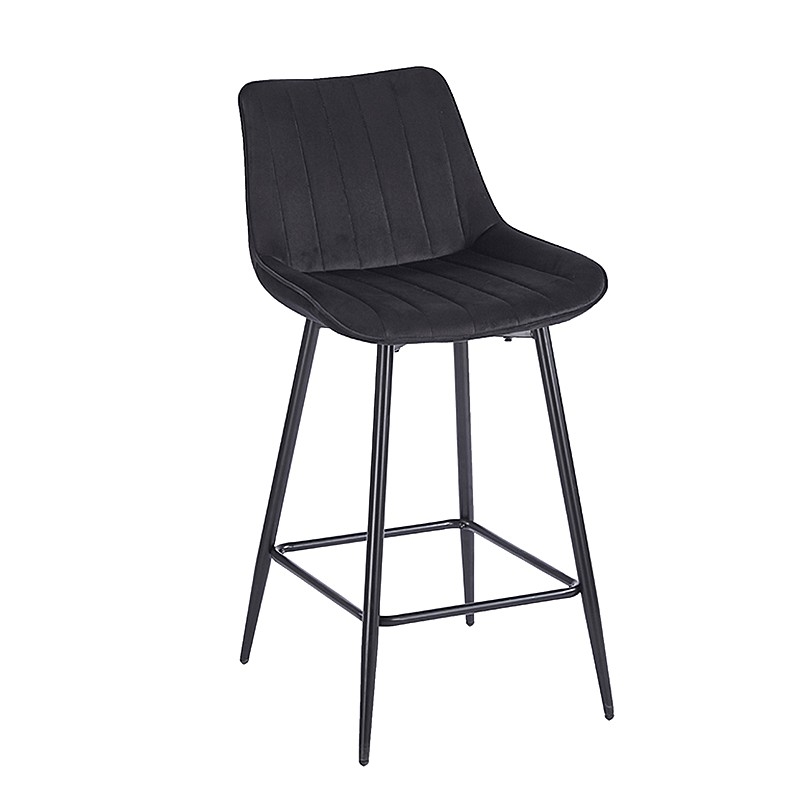 ZITA PLUS REPO BLACK VELVET ΥΦΑΣΜΑ 66εκ. ΣΚΑΜΠΟ ΜΕΤΑΛΛΙΚΟ 48X49X66-96εκ.