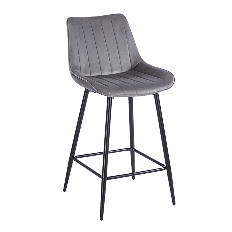 ZITA PLUS REPO GREY VELVET ΥΦΑΣΜΑ 66εκ. ΣΚΑΜΠΟ ΜΕΤΑΛΛΙΚΟ 48X49X66-96εκ.