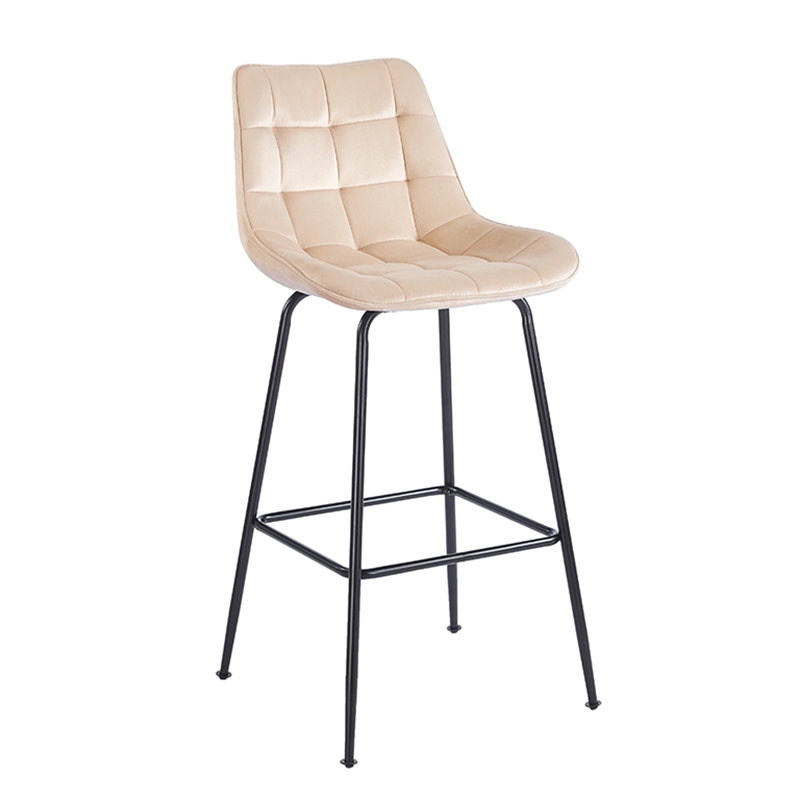ZITA PLUS ERMINA BEIGE VELVET ΥΦΑΣΜΑ 75εκ. ΣΚΑΜΠΟ ΜΕΤΑΛΛΙΚΟ 49X50X75-104εκ.
