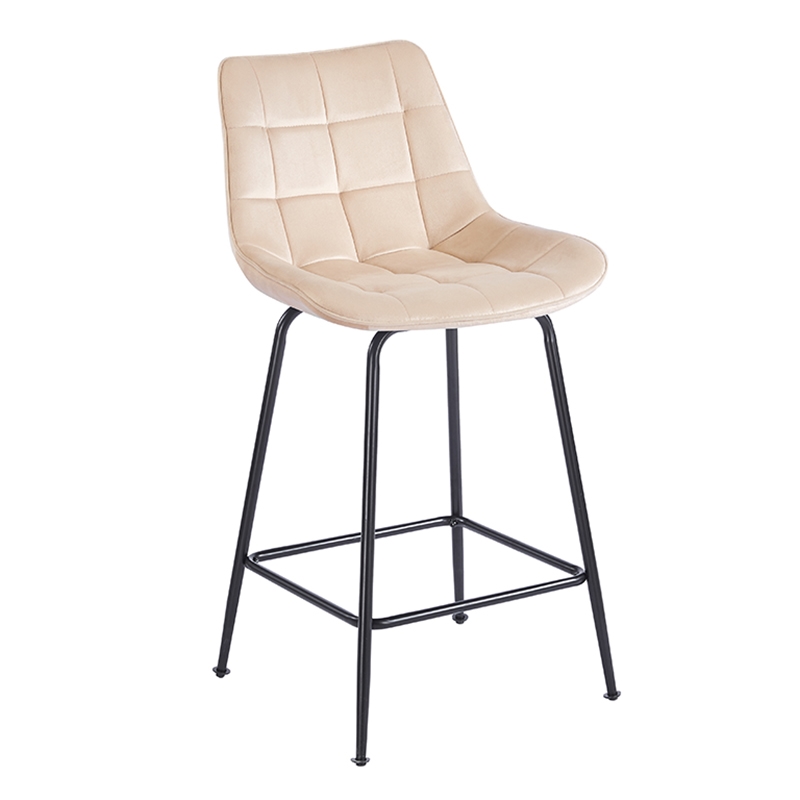 ZITA PLUS ERMINA BEIGE VELVET ΥΦΑΣΜΑ 64εκ. ΣΚΑΜΠΟ ΜΕΤΑΛΛΙΚΟ 49X50X64-94εκ.