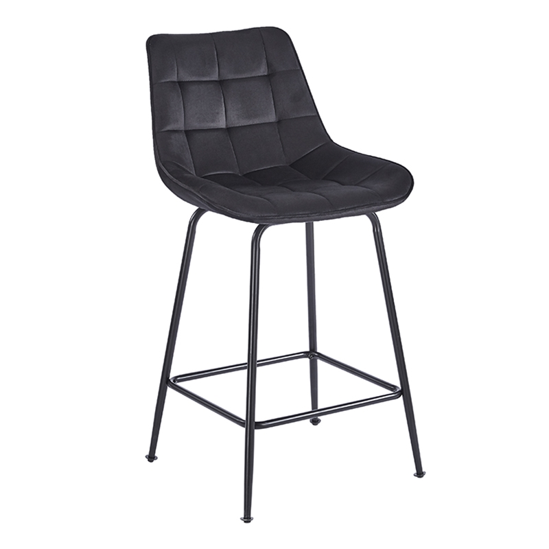 ZITA PLUS ERMINA BLACK VELVET ΥΦΑΣΜΑ 64εκ. ΣΚΑΜΠΟ ΜΕΤΑΛΛΙΚΟ 49X50X64-94εκ.