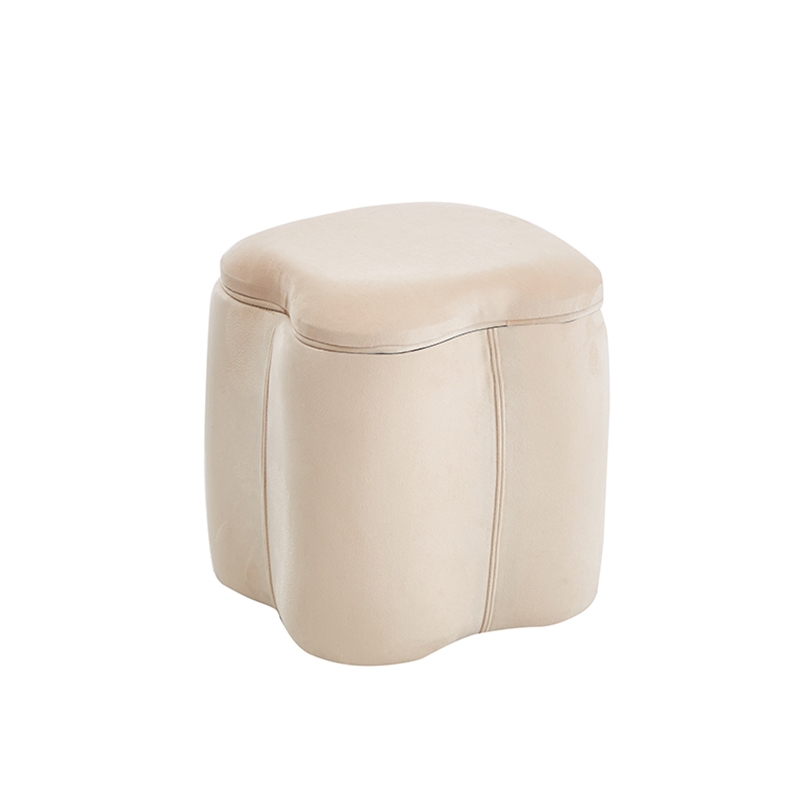 ZITA PLUS FIONA ΣΚΑΜΠΟ VELVET BEIGE ΜΕ ΑΠΟΘ. ΧΩΡΟ 30X30X34εκ.