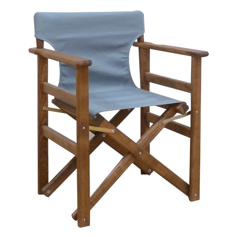 ZOUGRIS Τορινο καρυδι σκηνοθετη με γκρι υφασμα