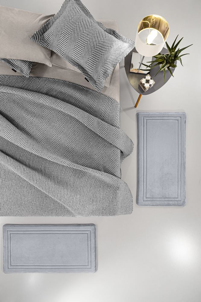 Χαλάκια SOFTY Silver 2τμχ 60x120