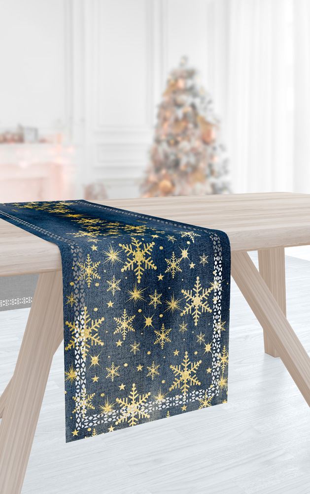 Τραβέρσα Χριστουγεννιάτικη 2037 BLUE laser cut 40X160