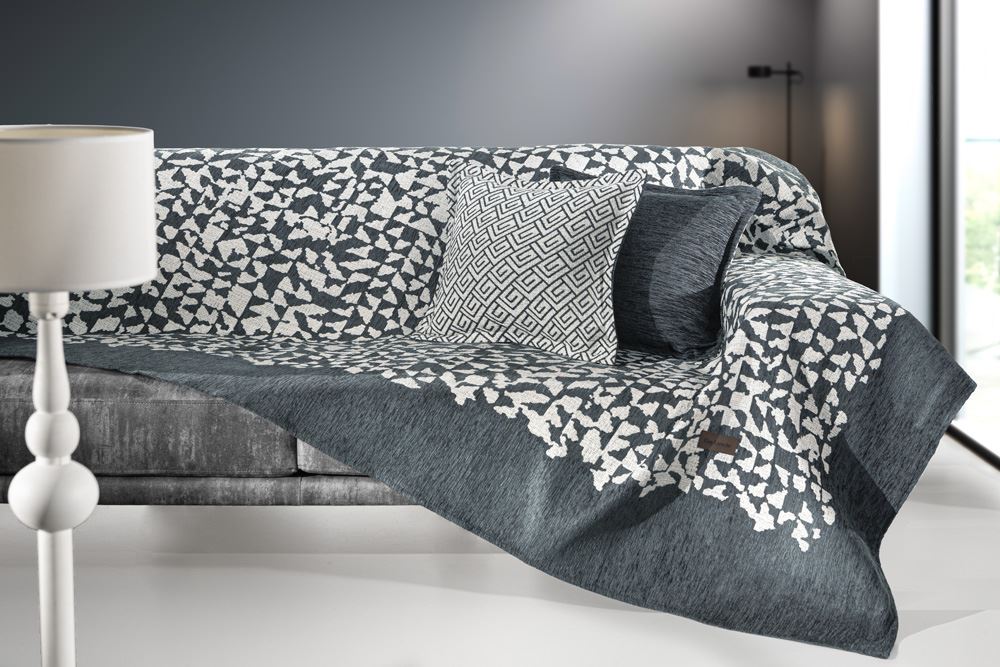 Guy Laroche Ριχτάρι Duomo Anthracite Διθέσιου Καναπέ 180Χ250