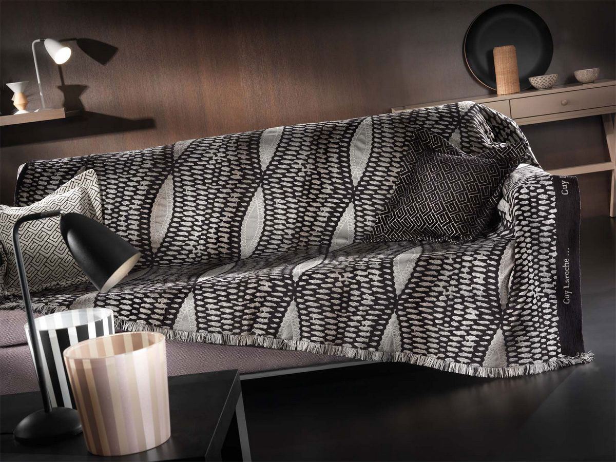 Ριχτάρι Πολυθρόνας Print Black 180x150