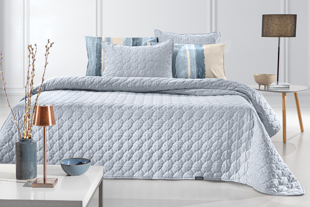 Σετ 2τμχ Κουβερλί Kiara Blue 220x240