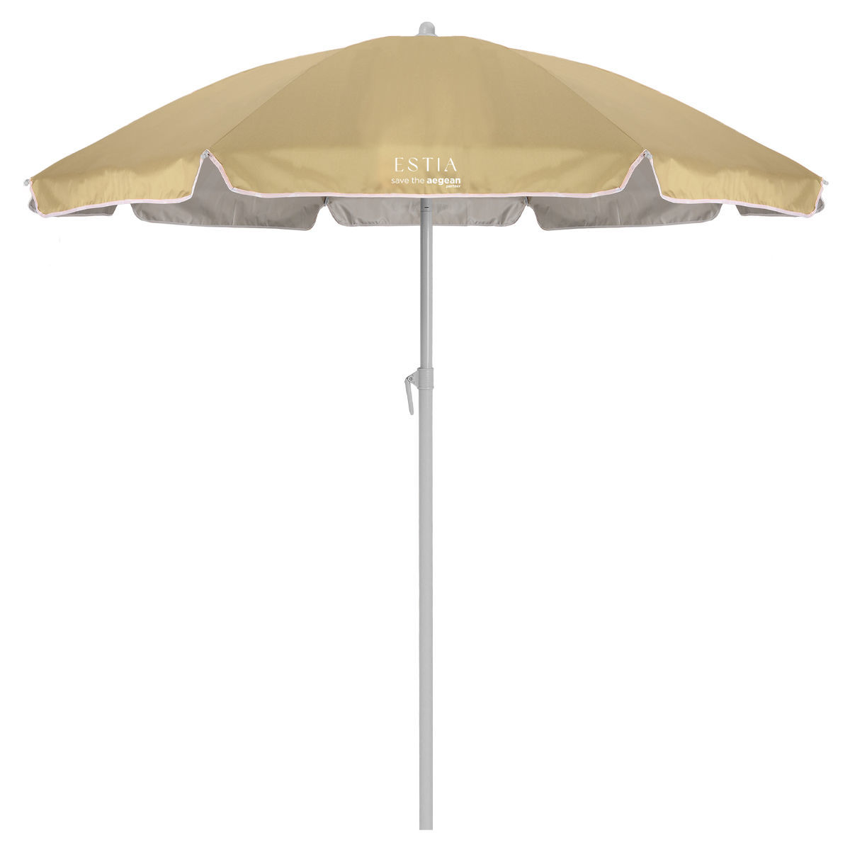 ESTIA ΟΜΠΡΕΛΑ ΘΑΛΑΣΣΗΣ DAZE ΜΕ ΠΡΟΣΤΑΣΙΑ UPF 50+ ΜΕΤΑΛΛΙΚΗ 1.8m