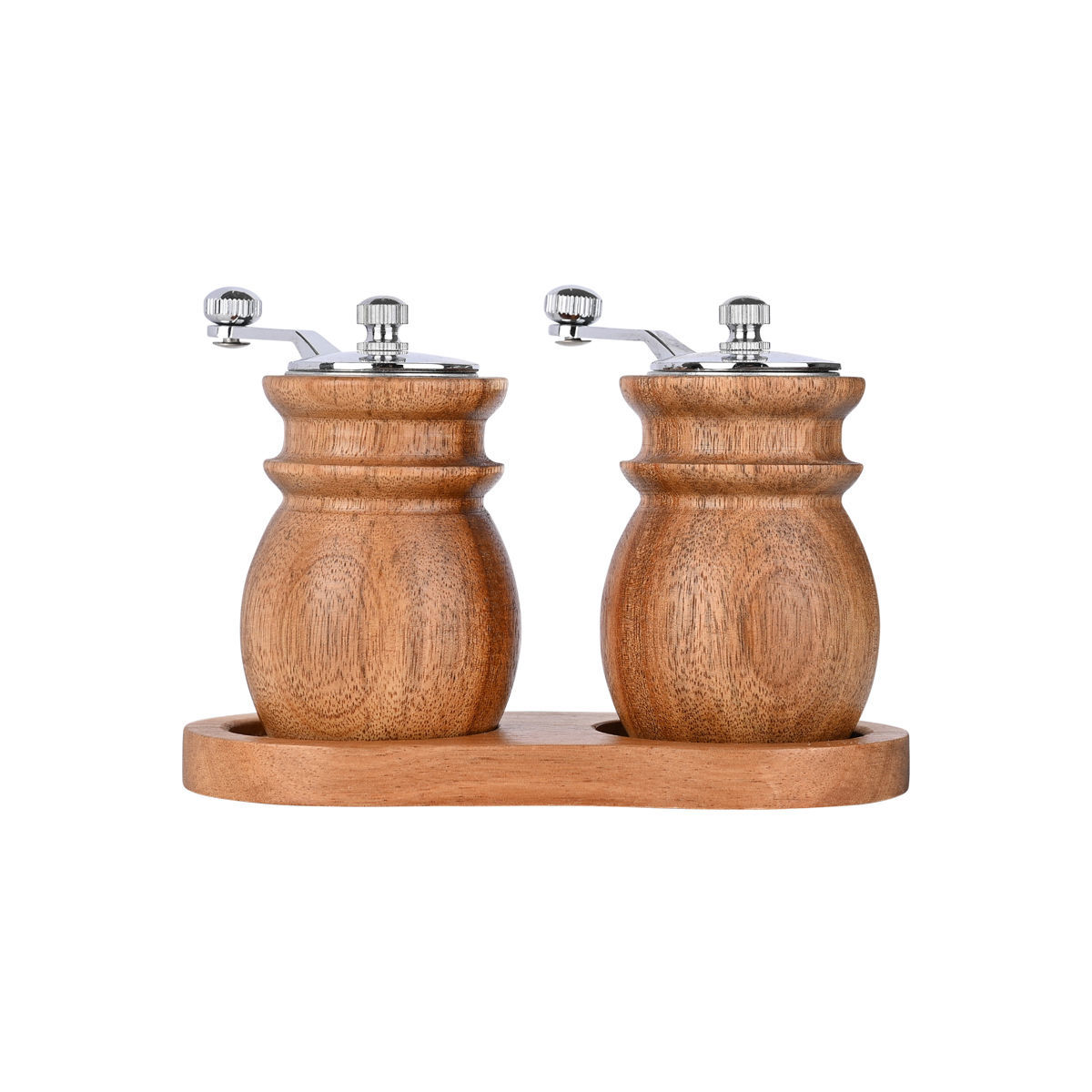 Estia μυλοι για αλατι/πιπερι allure ξυλινοι σετ 2 τεμ. με βαση