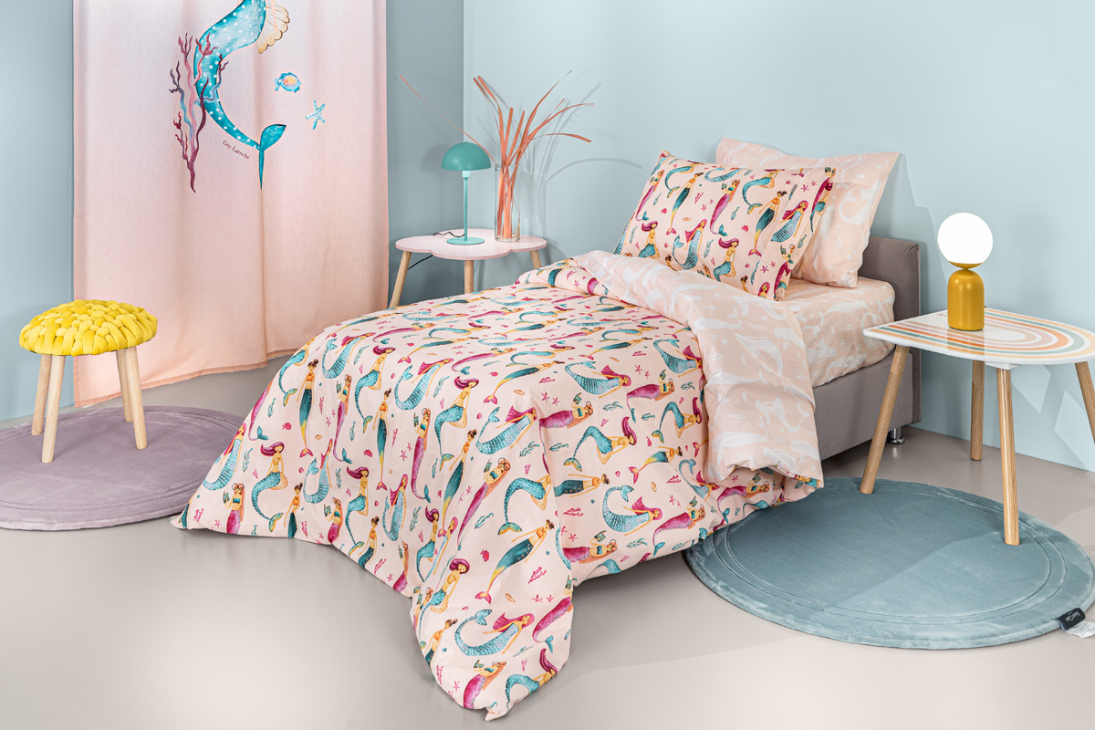 Σετ 3τμχ Παιδικά Σεντόνια Merida Salmon 165X250