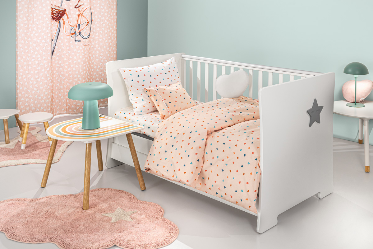 Σετ 3τμχ Βρεφικά Σεντόνια Amore Salmon 115X170